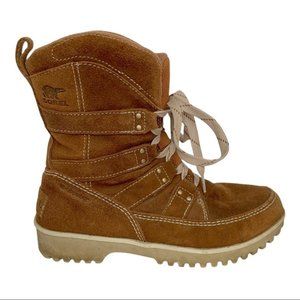 SOREL Meadow Lace Up Suede Leather Boots 7.5